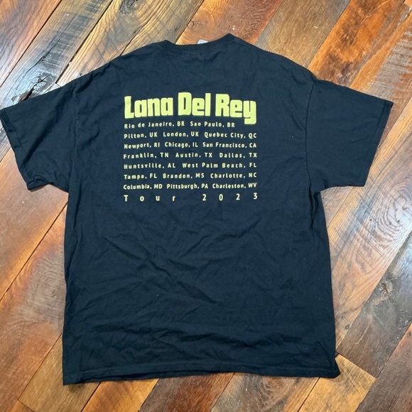 Lana Del Rey 2023 Tour Concert Tee XL Black Graphic Band Shirt - Picture 2 of 5